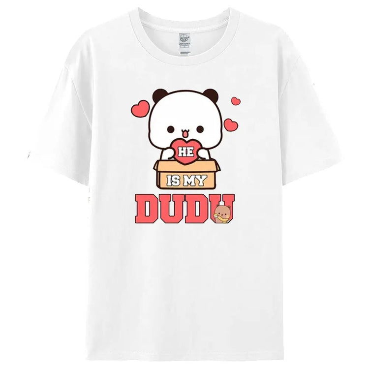Bubu Dudu Felpa per coppia abbinata Simpatico regalo di anniversario Abbigliamento Uomo Donna Vita quotidiana Maglietta casual in cotone Coppia Orso Tee