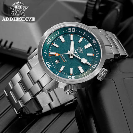 ADDIESDIVE 200M Automatic Dive Watch Men Japanese 8215 Sapphire Stainless Steel Luminous Mechanical Diving Wristwatch BGW9 Hands