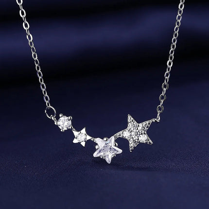 925 Sterling Silver Necklace For Women Round Pendent Sparkling Pave CZ Necklace Fashion Anniversary Birthday Jewelry Gifts N325 PlatiNum