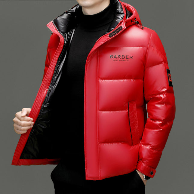 High Grade 90% White Duck Down Puffer Jacket New 2025 Winter Men Trendy Warm Parkas Coat Hood Windproof Down Jackets