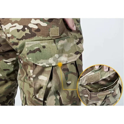 Woodland Tactical Unifirm Mens Sets Outdoor Hunting Training Suits Combat Shirts Ripstop Pants Workwear Clothes Wear-resisting PlatiNum