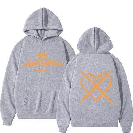 25/26  Autumn and Winter Rapper NATOS WAOR Mal De Amores Hip Hop Men Women Retro Tracksuit Winter Thick Harajuku Man Sweatshirt PlatiNum