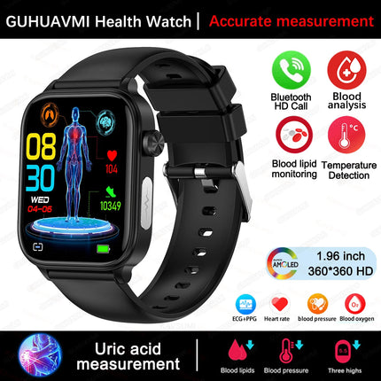 Nuovo 2025 Smartwatch per XIAOM1 con ECG+PPG, Monitoraggio Grasso Sanguigno e Acido Urico, Frequenza Cardiaca, Pressione Sanguigna, Chiamate Bluetooth per Uomini e Donne platinumshop