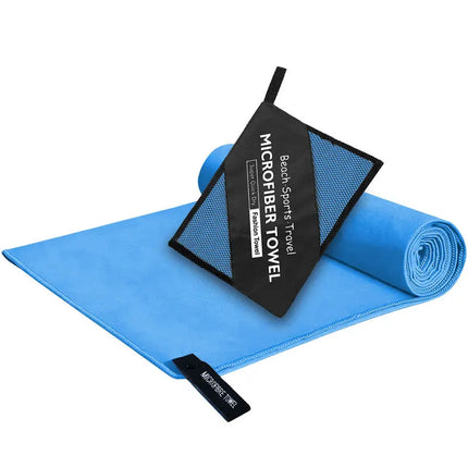 Asciugamano in microfibra di alta qualità di alta qualità, 6 misure, ultra assorbente, ad asciugatura rapida, borsa portatile, palestra, yoga, spiaggia, campeggio, viaggi, leggero