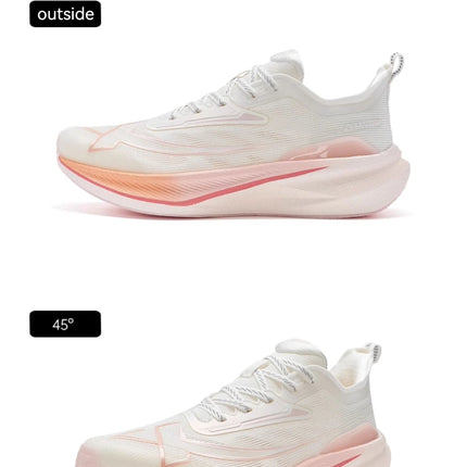 Xtep 2000KM 2.0 Running Shoes Women  Summer Shock Absorption Professional TPU Sneakers 876218110044 (suggest half size down) PlatiNum