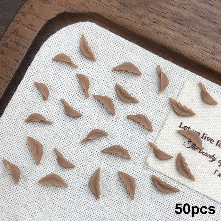 Delicate Dark Red Brown White Rose Flower Leaf Lily Tender Camellia Nail Charms Art Resin Decorations Manicure Tools Accessories