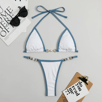 Set bikini sexy in due pezzi Set bikini con stampa casuale da donna Costume da bagno push-up Costume da bagno sandbeach platinumshop
