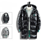 Breathable Down Filled Coat for Men Waterproof Glossy Surface Korean Trendy Winterwear with Reinforced Stitching