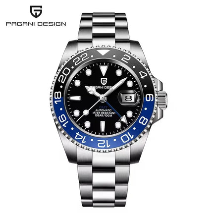 PAGANI DESIGN 2026 Nuovo Orologio Meccanico di Lusso da Uomo Batman 40MM GMT con Bracciale Jubilee, Vetro Zaffiro, Acciaio Inossidabile, Impermeabile, Automatico