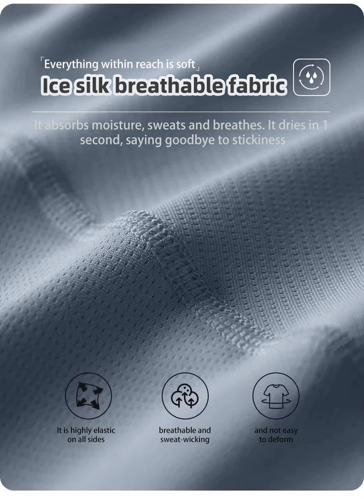 2025 Men's fashion top T-shirt, skin-friendly, breathable, highly elastic, quick-drying PlatiNum
