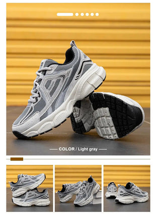 Baasploa Women Running Shoes Lightweight Breathable Sport Shoes Female Comfort White Casual Sneakers Height Increase Cushioning PlatiNum