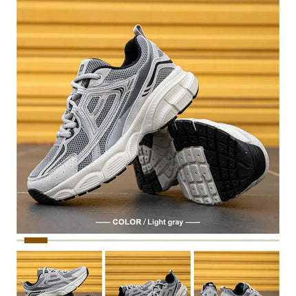Baasploa Women Running Shoes Lightweight Breathable Sport Shoes Female Comfort White Casual Sneakers Height Increase Cushioning PlatiNum