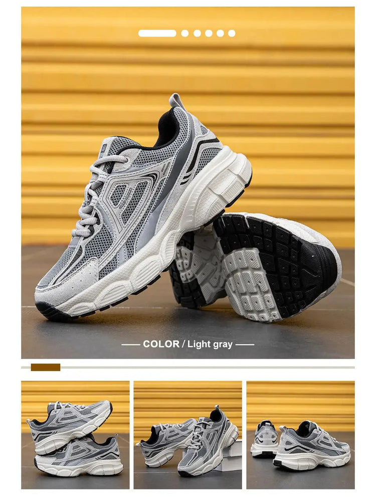 Baasploa Women Running Shoes Lightweight Breathable Sport Shoes Female Comfort White Casual Sneakers Height Increase Cushioning PlatiNum