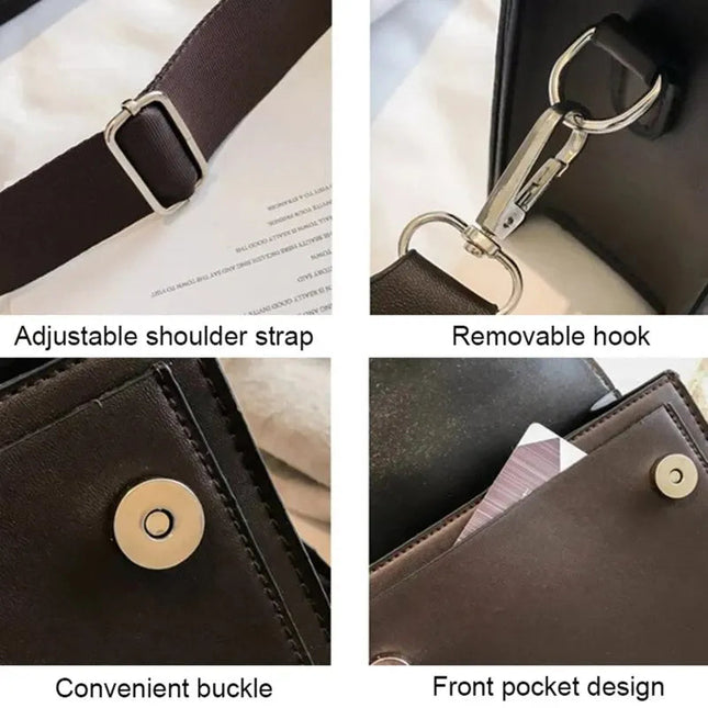 Classic Designer PU Leather Crossbody Bag for Women Travel Handle Handbag Fashion Shoulder Messenger Bag Ladies Small Flap Bag PlatiNum