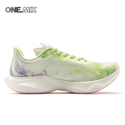 Scarpe da Corsa ONEMIX Marathon con Piastra in Carbonio, Supporto Professionale Stabile, Ammortizzazione, Ultra-leggere e Reattive per Uomo PlatiNum