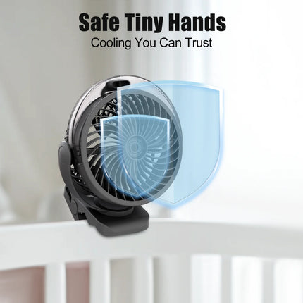 Ventilatore Portatile con Clip e Nebulizzatore da 4000mA 306 °   Ventilatore a spruzzo con impugnatura, supporto a polpo, mini umidificatore ricaricabile, 3 velocità, display digitale, ventilatore da tavolo regolabile