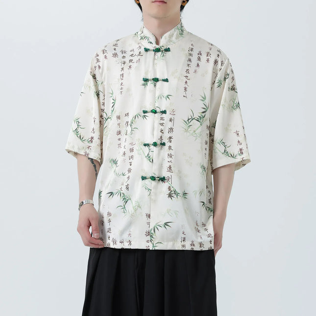Bedruckte Herrenhemden, Retro-Hawaii-Stil, atmungsaktiv, bequem und Oversize mit kurzen Ärmeln
