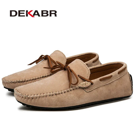 Dekbr Casual uomo scarpe in vera pelle estate traspirante verde mocassini da uomo scarpe in pelle Sapato Masculino Zapatos Hombre