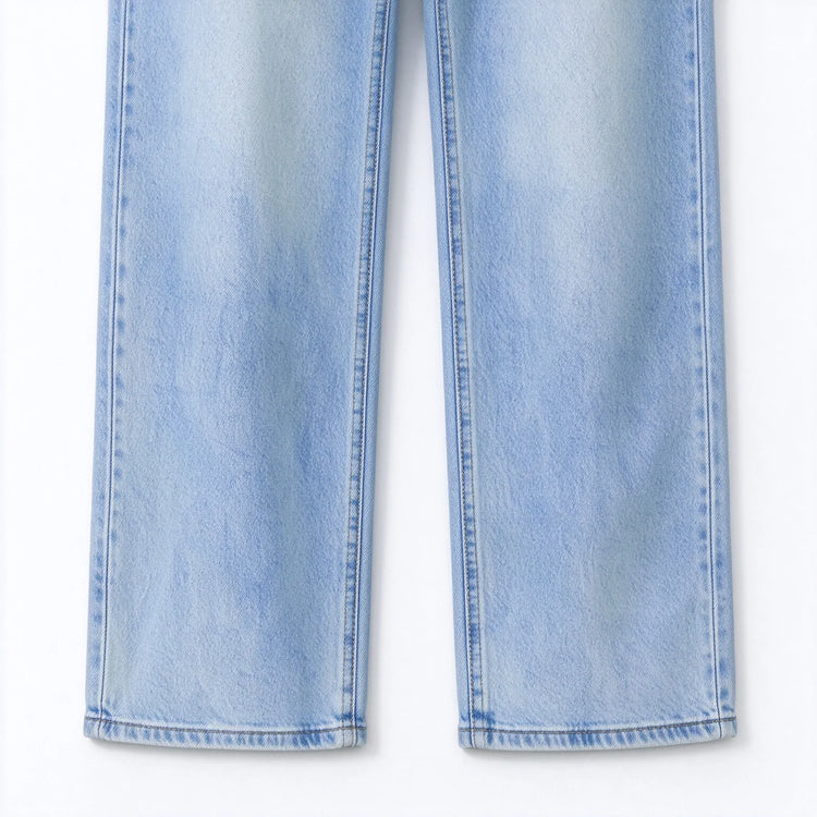 Women's Low Waist Wide Leg Jeans, Light Wash Stretch Denim, Casual Shaping Wide Leg Pants for All Occasions,Yw-2025