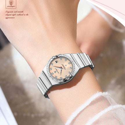 Orologio da donna POEDAGAR, raffinato, impermeabile, luminoso, con datario, in acciaio inossidabile, elegante orologio da polso al quarzo per donna. platinumshop