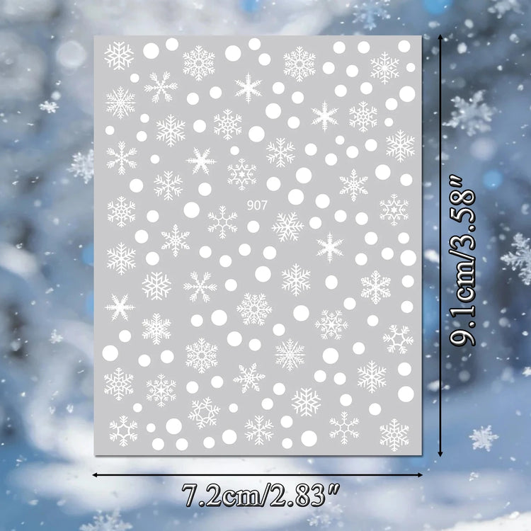 4 to 24 Sheets Xmas Snowflake Gold Silver Blue Holographic Self-Adhesive Winter Christmas Decor DIY Manicure Nail Art Stickers