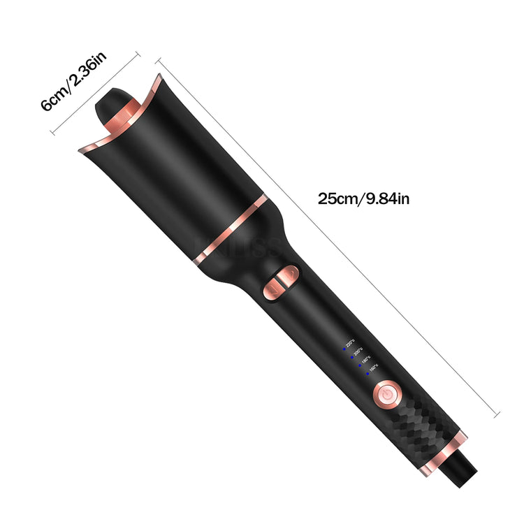 Automatic Hair Curler-123, Auto Hair Curling Iron Ceramic Rotating Air Curler, Air Spin Wand Styler Curl Machine Magic Hair Curler Portable