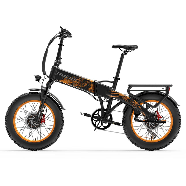 LANKELEISI X2000MAX E-Bike for Adults 2000W 48V20AH City E-bicycle 20-inch Tire Non-foldable LCD Instrument Electric Bicycle