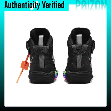 OFF-WHITE X Nike Air Force 1 Skate Shoes Unisex Mid-top Black/Gray/Orange/Pink DO6290-001