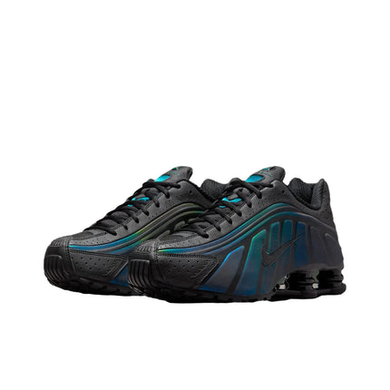 Nike Shox R4 Scarpe da Corsa Traspiranti a Profilo Basso da Uomo Nero Verde IM6596-001