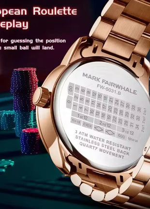 Mark Fairwhale 5031 Nuovo orologio al quarzo da uomo di marca superiore quadrante digitale rotante intrattenimento freddo orologio da notte impermeabile reloj platinumshop