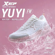 Xtep Running Shoe for Women Support Yu Yi Fw Cushioning Shock WaterProof Stability Durability Breathable Sneakers 875418110055 PlatiNum