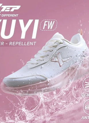 Xtep Running Shoe for Women Support Yu Yi Fw Cushioning Shock WaterProof Stability Durability Breathable Sneakers 875418110055 PlatiNum
