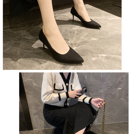 Donne Nuovi Sandali Con Tacco Medio Nero 6-8-10 cm A Punta Tacco Sottile Baotou Banchetto Scarpe Con Tacco Alto Scarpe Da Donna Tacones Mujer
