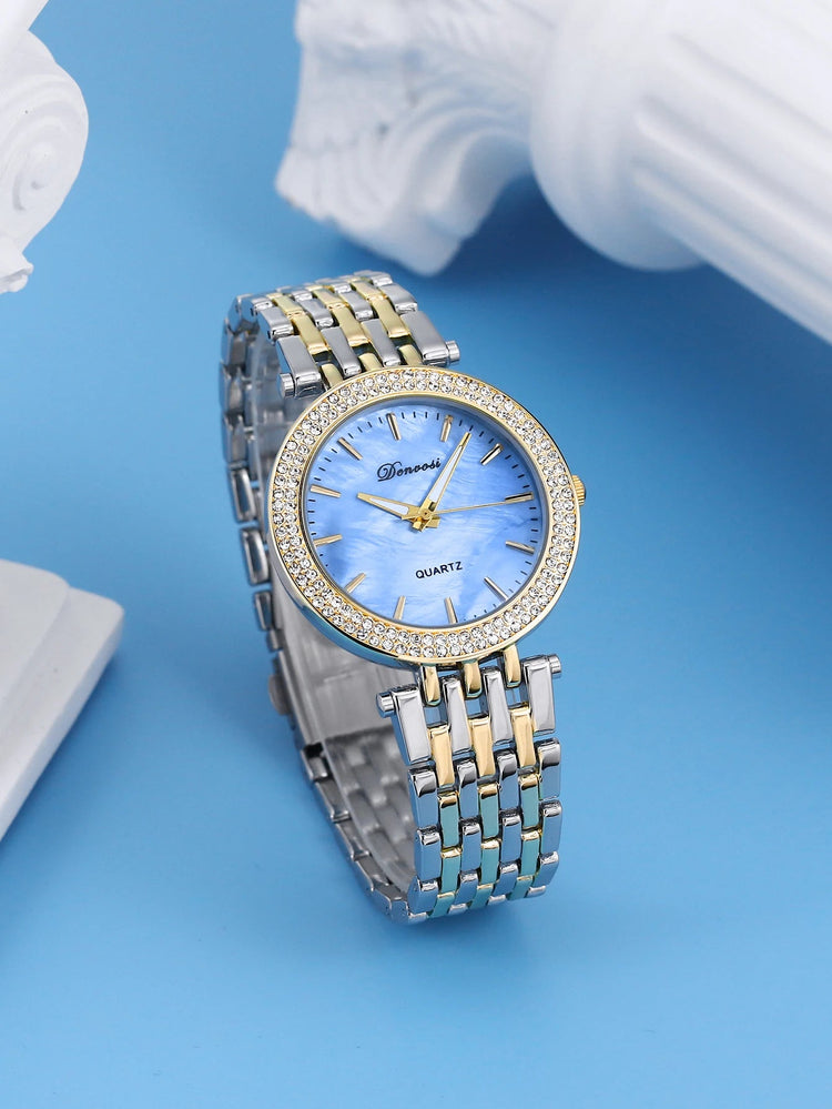 Orologio al quarzo da donna DENVOSI Orologio da polso da donna All-match con montatura di diamanti di lusso elegante e alla moda delle migliori marche platinumshop