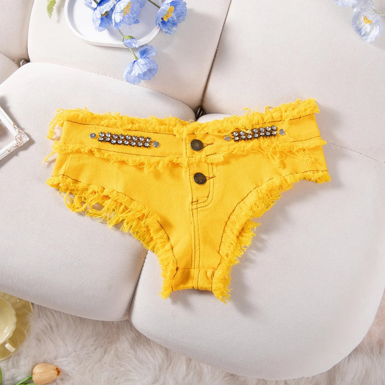 Womens Low Waist Denim Jeans Shorts Hottie Sexy Nightclub Mini Shorts Pants Jeans Slim Young Ladies White Pole Dance Hotpants PlatiNum