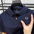 Polo da uomo di alta qualità, in cotone pesante, estivo, nuovo, classico, di marca, ricamato, comodo, traspirante, alla moda, a maniche corte