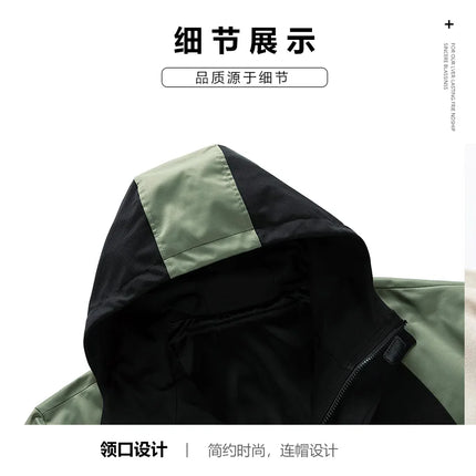 Big Size 9XL Men's Casual Jacket Hooded Windbreaker Male Spring Autumn Outerwear Patchwork Fashion Windproof Oversize Plus Large