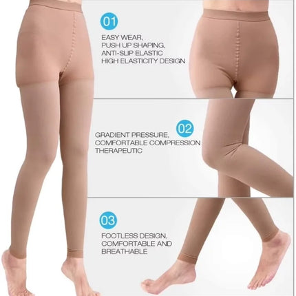 Collant a compressione medica 15-20 MmHg Calze di supporto graduate per infermieri Stecche per tibia Volo Viaggi Vene varicose