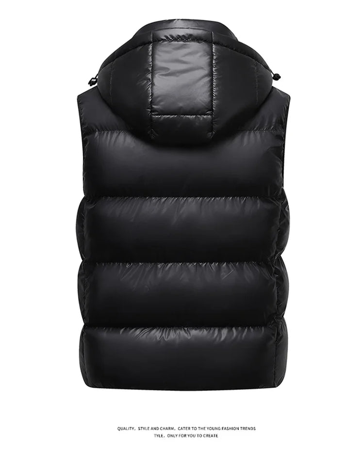 brand Men Vest down waistcoat winter sleeveless jacket men's lightweight waistcoat thick Sleeveless warm Waistcoat Man