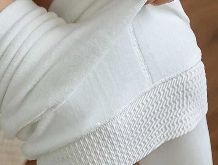 Women Winter Leggings White High Waist Tight Warm Legging Workout Thick Thermal Pantyhose Sexy Elasticity Fleece Stocking Female PlatiNum