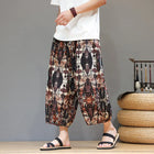 Men's Summer Shorts Cotton Casual Loose Comfortable Trousers Retro Calf-Length Traditional Pants Breathable Men's Streetwear Shorts