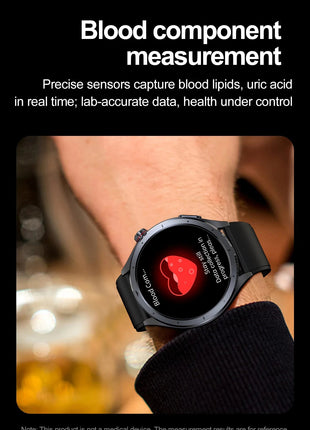 Nuovo Smartwatch 2026 per Analisi del Grasso Corporeo, ECG+PPG, Acido Urico, Pressione Sanguigna, Ossigeno nel Sangue, Orologio con Chiamate per Uomini e Donne platinumshop