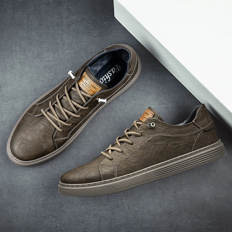 Italian Brand Black Genuine Leather Oxford Shoes UNISEX Casual Shoes Lace Up Flat Sneakers  Luxury Shoes for Men Big Size: 36-47