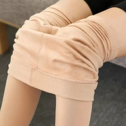 Winter Leggings Knitting Velvet Casual Legging High Elastic Lady's Warm Pants Skinny Pants for Women Polar Pantyhose PlatiNum