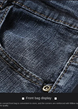 Jorts in denim slim da uomo stile classico da uomo Estate New Business Fashion Thin Stretch Short Casual jorts da uomo