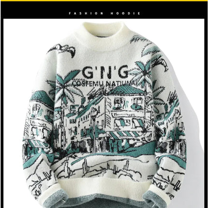 Men Knitted Sweater Stripe Pullovers Printing Round Neck Sweater Autumn/Winter Designer Quality Casual Men Clothing Jumper