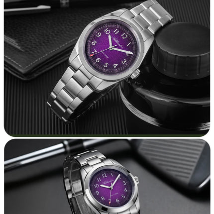 ADDIESDIVE Men's Vintage Quartz Watch 100M Waterproof Sapphire Glass Super Luminous Stainless Steel Classic Wristwatches AD2553