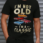 T-shirt da uomo a maniche corte girocollo con motivo grafico a lettere, stile casual 