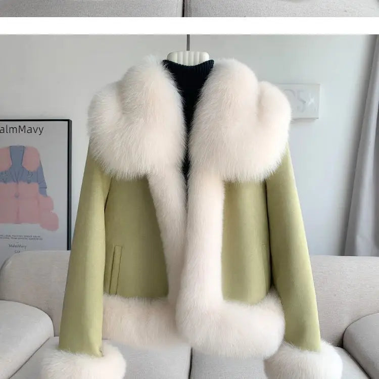 2026 Winter New Faux Fur Jacket Women's Overcoat Fashion Loose Thickened Warm Parker Coat Women's Down Jacket Outwear Casaco