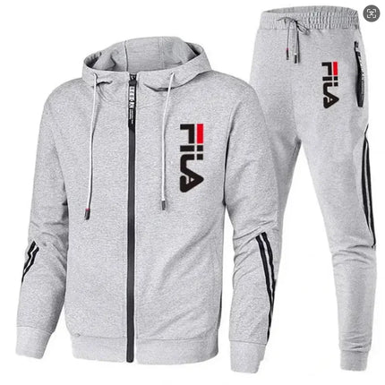 Men's 2026 Fashion Leisure Outdoor Zipper Jacket And Sports Pants Jogging Set Fitness Two-Piece Set for Spring And Autumn